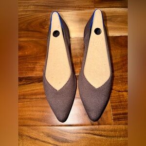 NEW ROTHYS THE POINT FLATS IN RETIRED COLOR MINK WOMENS SIZE 8 (New Without Box)